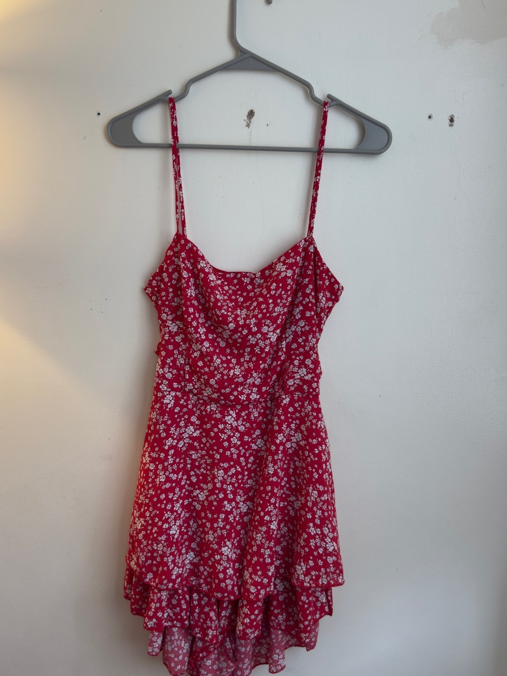 Windsor Red Floral Spaghetti-Strap Slip Dress
